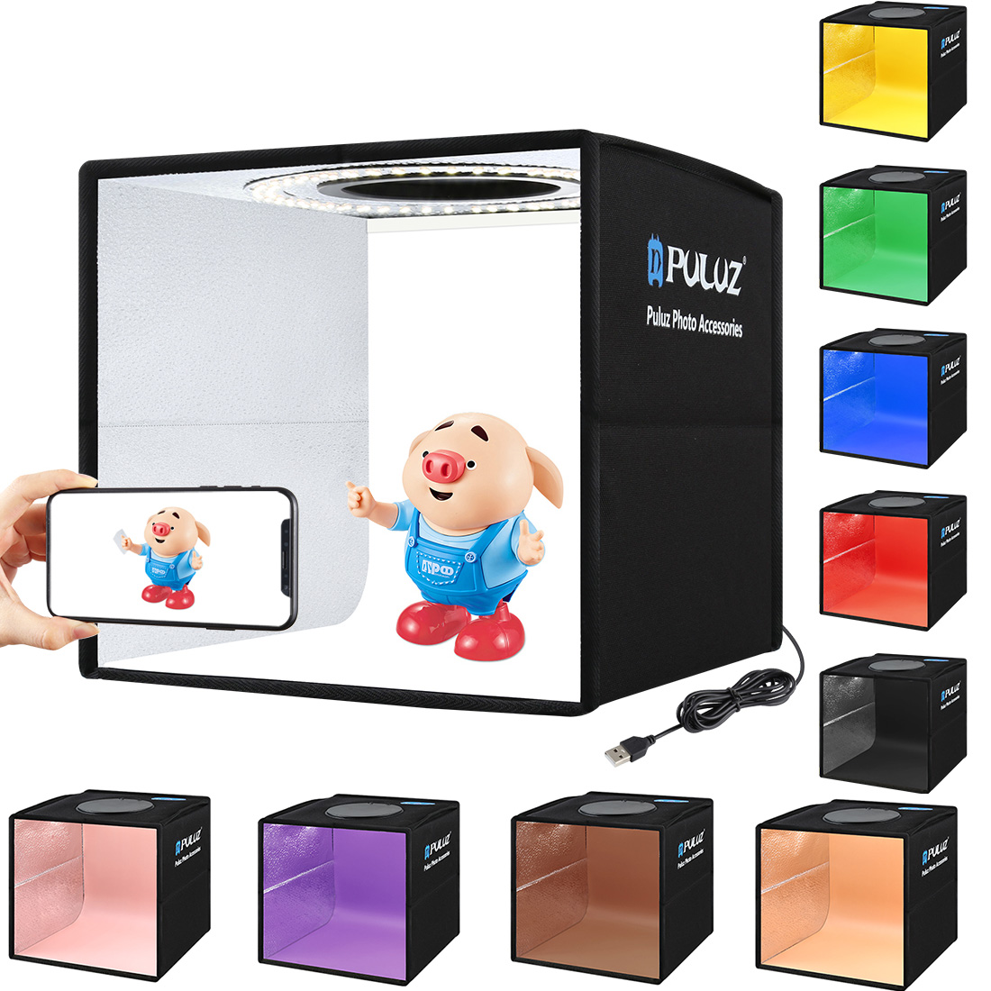 Photography Lighting And Backdrop - Portable Desktop Foldable Mini Softbox with
