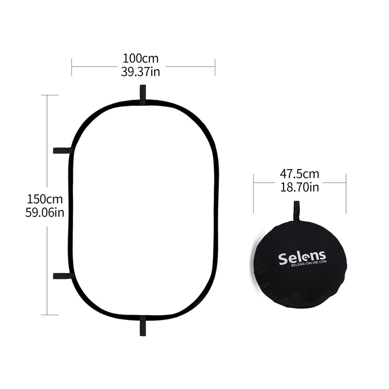 Video Light Panel Led - 100X150CM Gấp Gọn Hình Bầu Dục