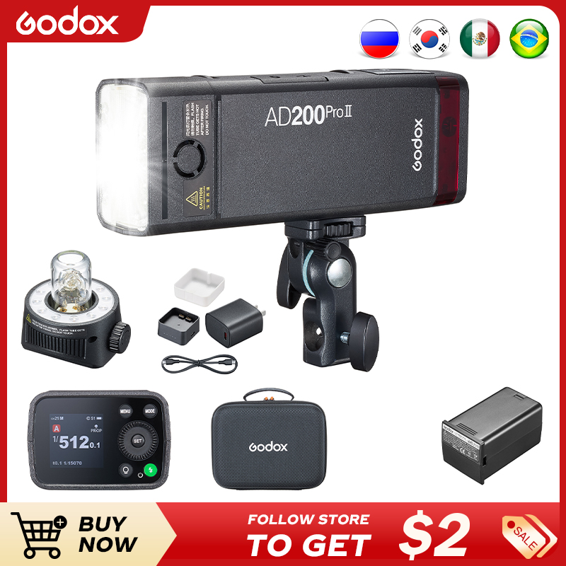 Godox AD200ProII  TTL 2.4G Wir - đánh giá và giá Photography Lighting Wireless