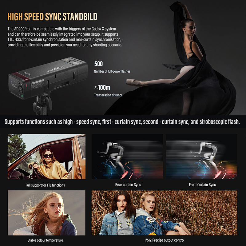 Godox AD200ProII  TTL 2.4G Wir - đánh giá và giá Photography Lighting Wireless