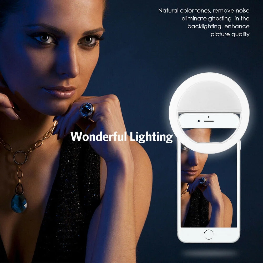 USB Rechargeable LED Selfie Ri - đánh giá và giá Photography Lighting Product