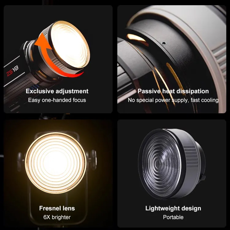 Fresnel Lens 15-55 Degree Adju - đánh giá và giá Photography Lighting Product