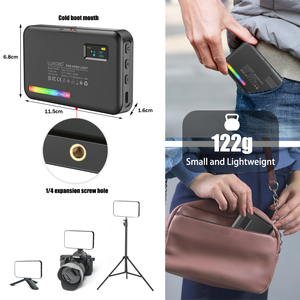 LUXCEO V10 PRO Video Light RGB - đánh giá và giá Video Light Panel Led
