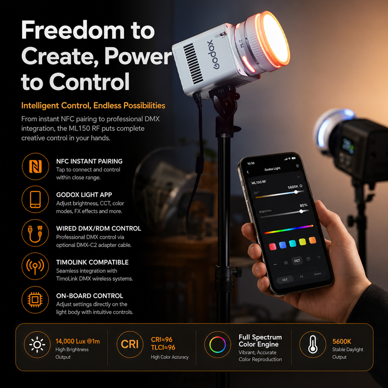 Godox ML150RF Full-color LED V - đánh giá và giá Photography Lighting Wireless