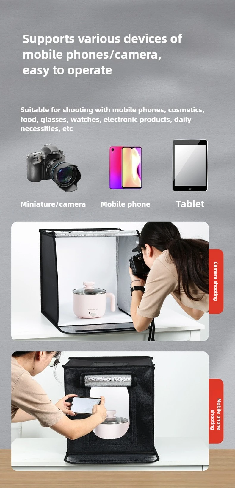 40cm Photography LED Studio Li - đánh giá và giá Photography Lighting Case