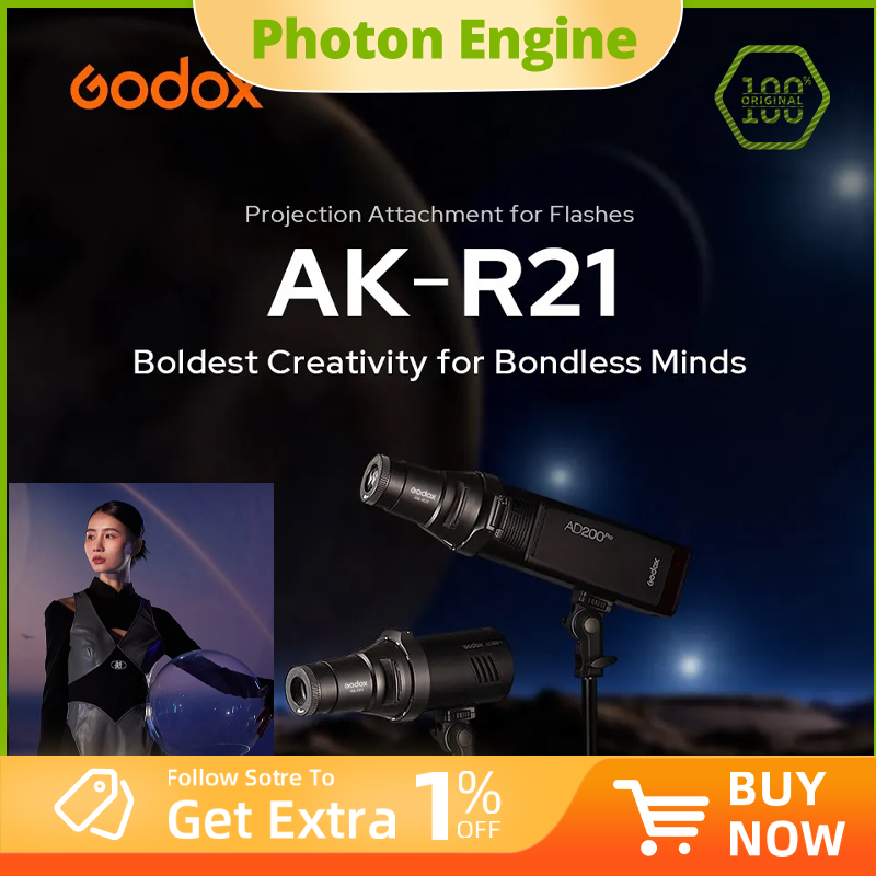 Godox AK-R21 Projection Attach - đánh giá và giá Fresnel Lens Attachment