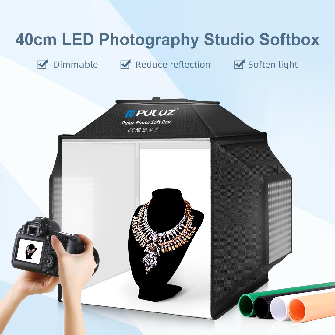 PULUZ 40cm Folding 72W 5500K S - đánh giá và giá Photography Lighting And Backdrop Kits