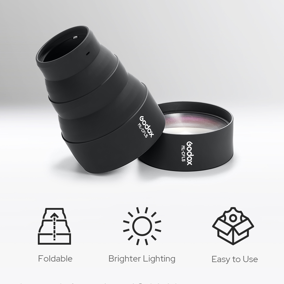 Godox ML-CFL5 Collapsible Fres - đánh giá và giá Fresnel Lens Attachment