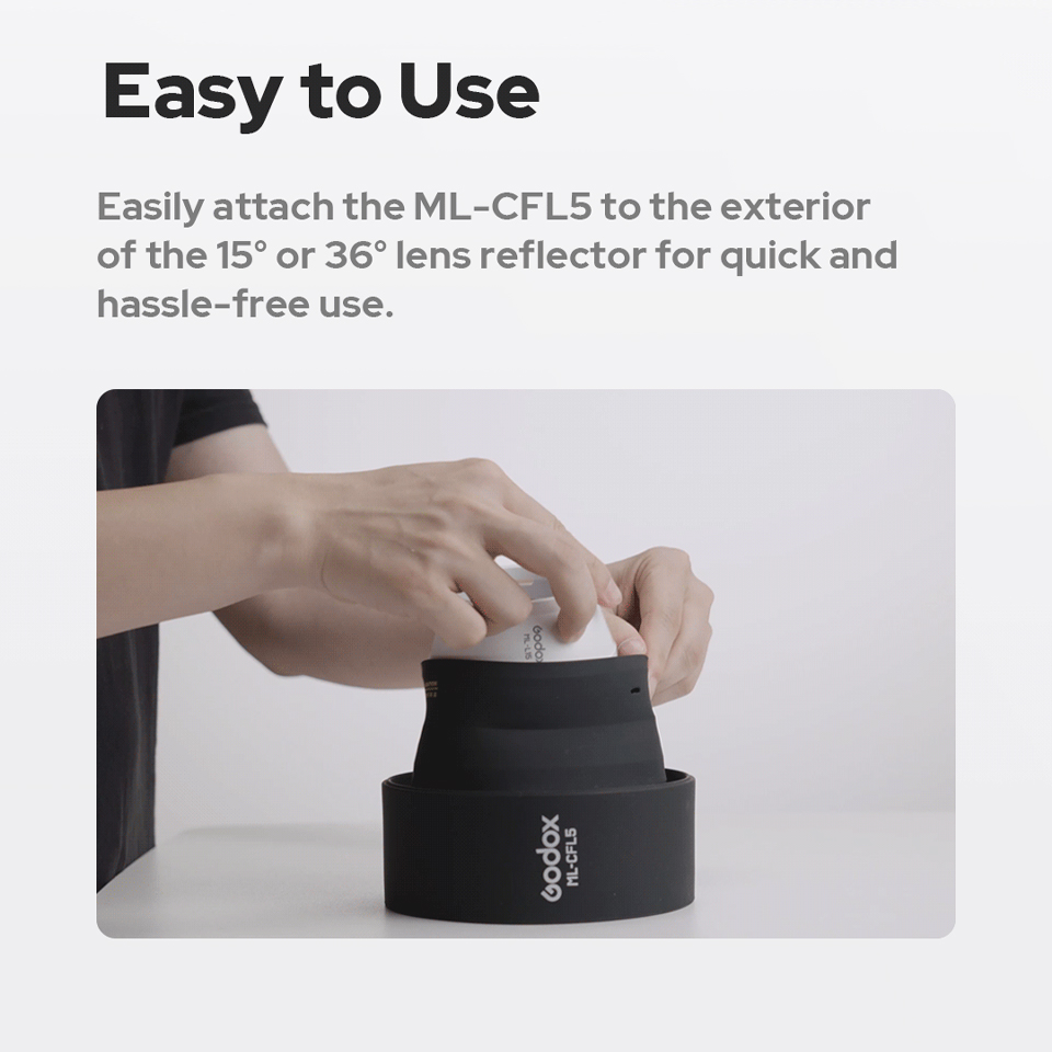 Godox ML-CFL5 Collapsible Fres - đánh giá và giá Fresnel Lens Attachment