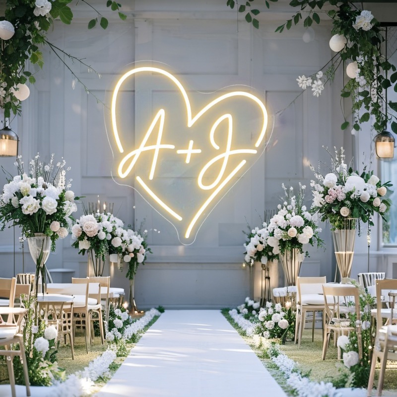 Custom Initials Heart LED Neon - đánh giá và giá Photography Lighting And Backdrop