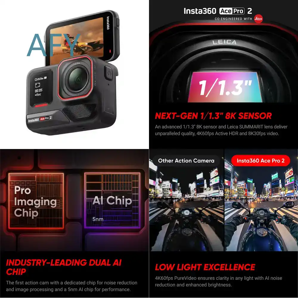 Insta360 Ace Pro 2 for Action  - đánh giá và giá Photography Lighting Ai