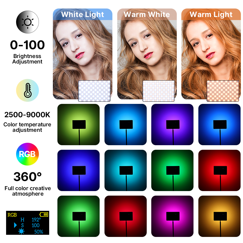 Ulanzi LT003 15W RGB Video Lig - đánh giá và giá Video Light Panel Led