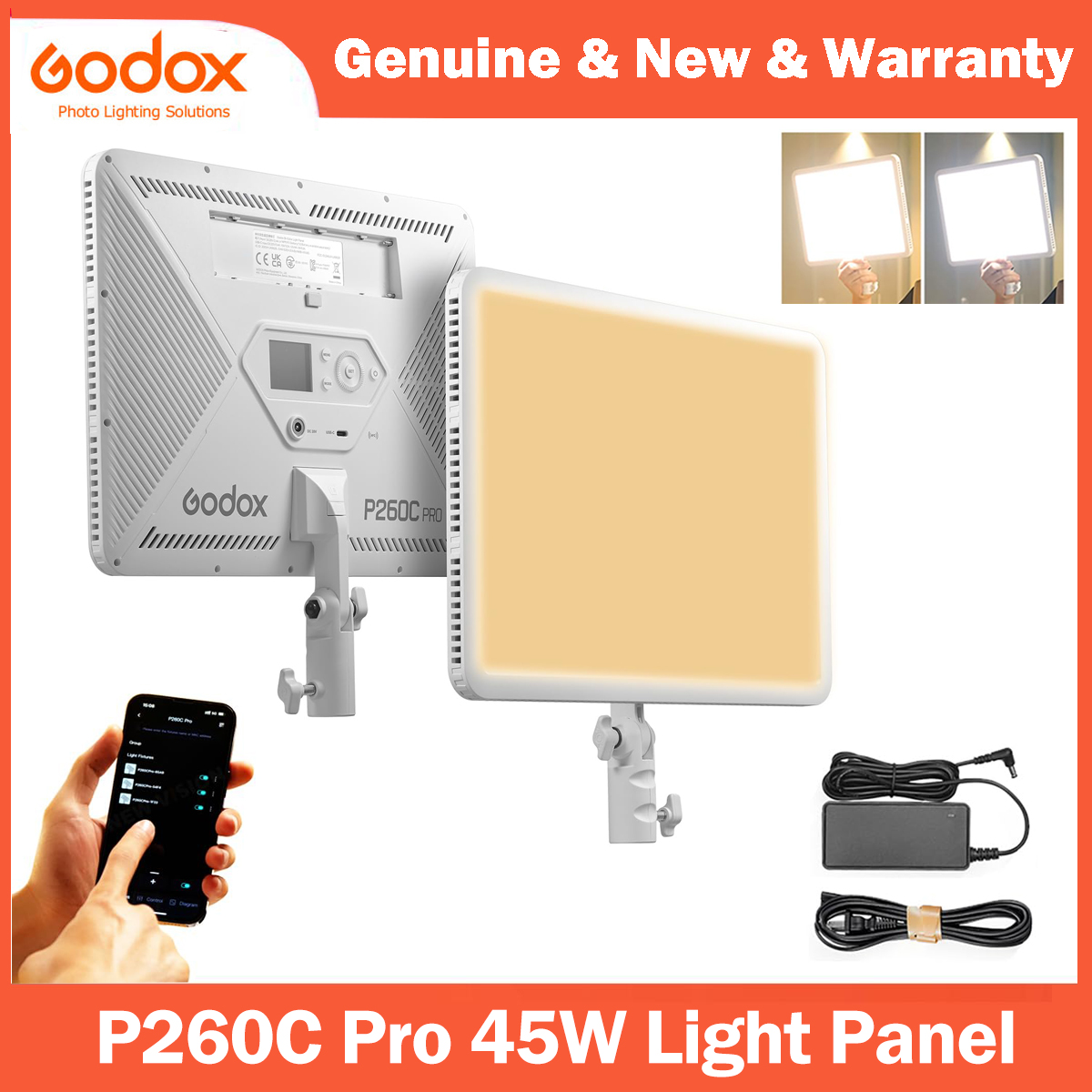 Godox P260C Pro LED Video Ligh - đánh giá và giá Video Light Panel Led