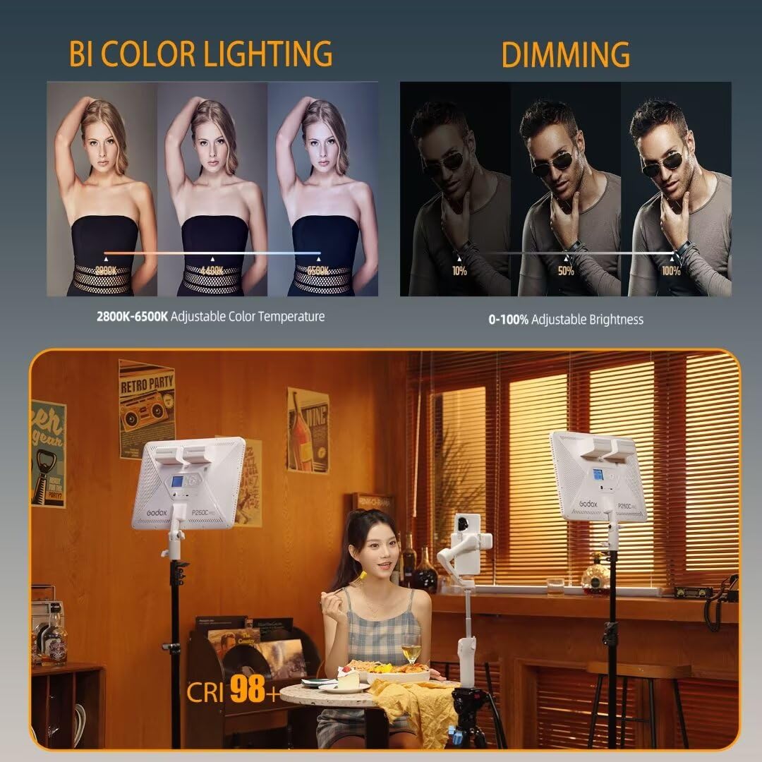 Godox P260C Pro LED Video Ligh - đánh giá và giá Video Light Panel Led