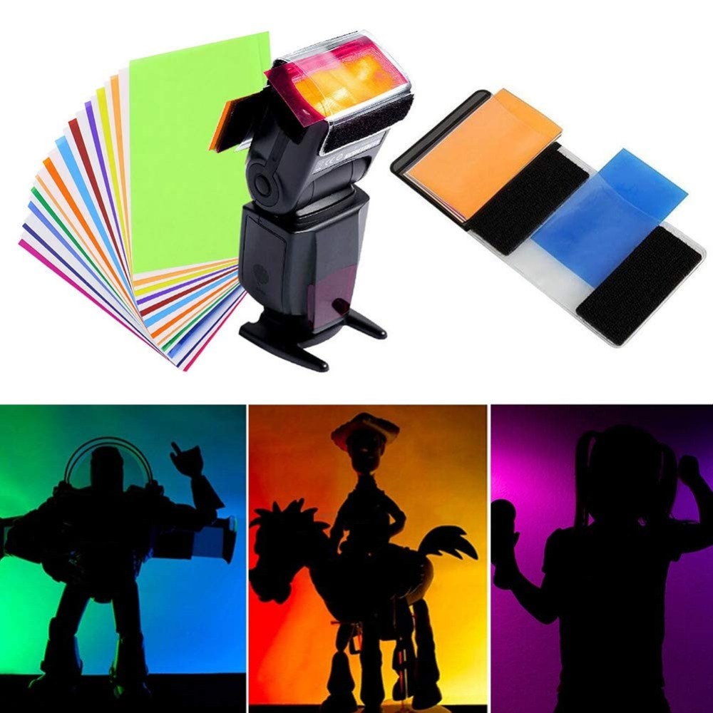 12 Colors Camera Flash Gels Li - đánh giá và giá Photography Lighting Product
