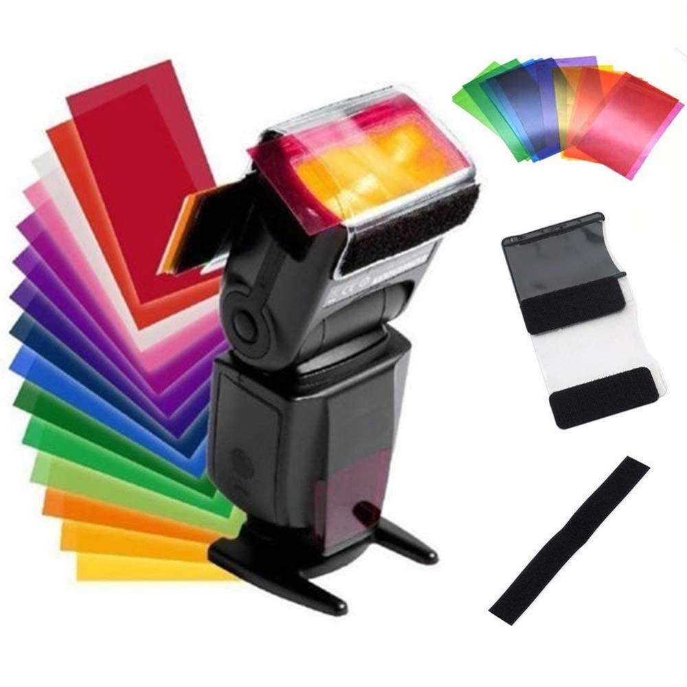 12 Colors Camera Flash Gels Li - đánh giá và giá Photography Lighting Product