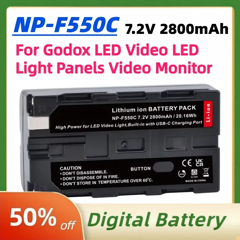 NP-F550C NP-F550 F570 Battery  - đánh giá và giá Video Light Panel Led