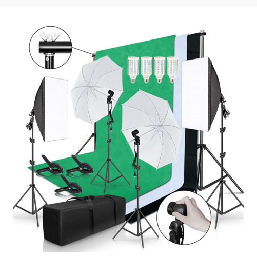 Gold Seller Full Set Photograp - đánh giá và giá Photography Lighting And Backdrop Kits