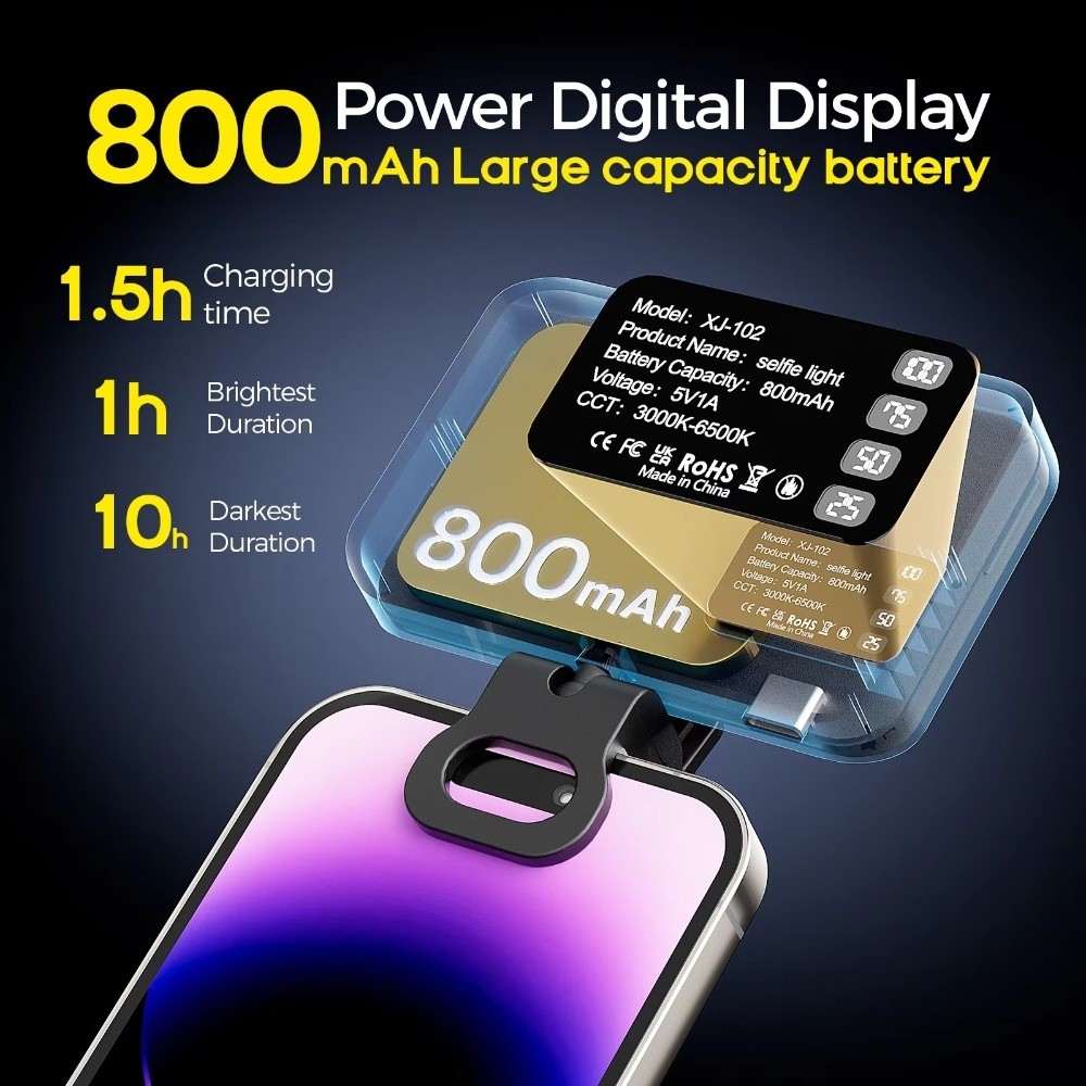800/1000mAh LED Selfie Light 3 - đánh giá và giá Photography Using Lighting
