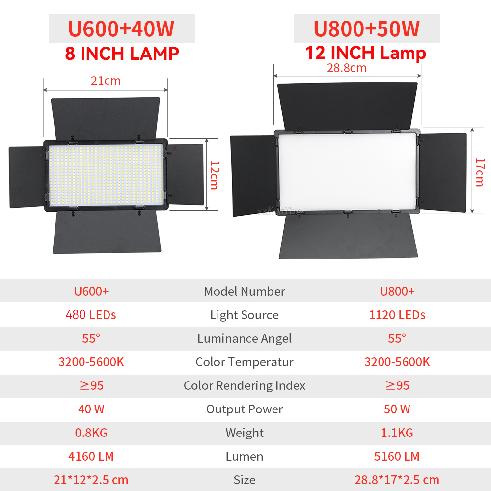 U800 U600 Đèn LED Chụp Ảnh Phò - đánh giá và giá Video Light Panel Led